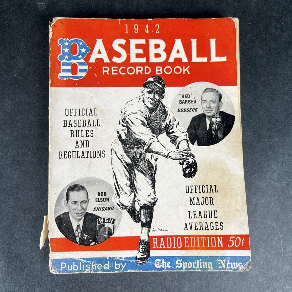 VTG 1942 "The Sporting News"‎ Official Baseball Record Book radio edition